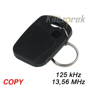 Brelok zbliżeniowy 062 - czarny - 2w1 - 125 kHz i Mifare 13,56 MHz - do klonowania
